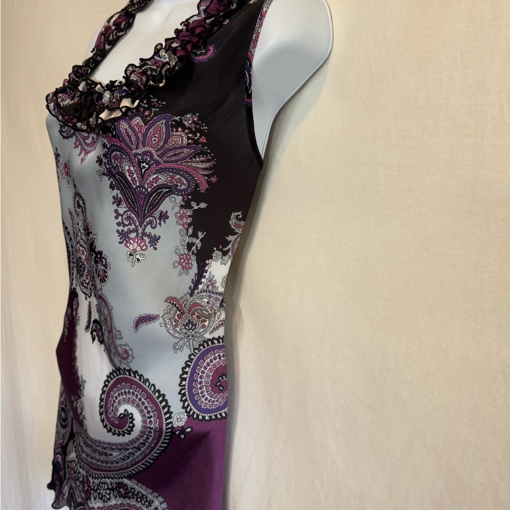 Dressbarn Purple and Black Sleeveless Blouse - Picture 6 of 13